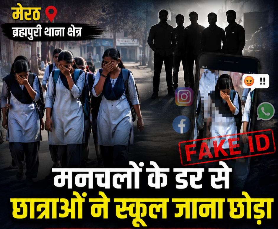 मेरठ में मनचलों का आतंक: छात्राओं ने छोड़ा स्कूल, अश्लील पोस्ट और जान से मारने की धमकी से दहशत